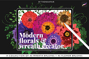 Modern Florals and Wreath Creator, a Brush Add-On by theinkaffair (Thumbnail 1 of 10)