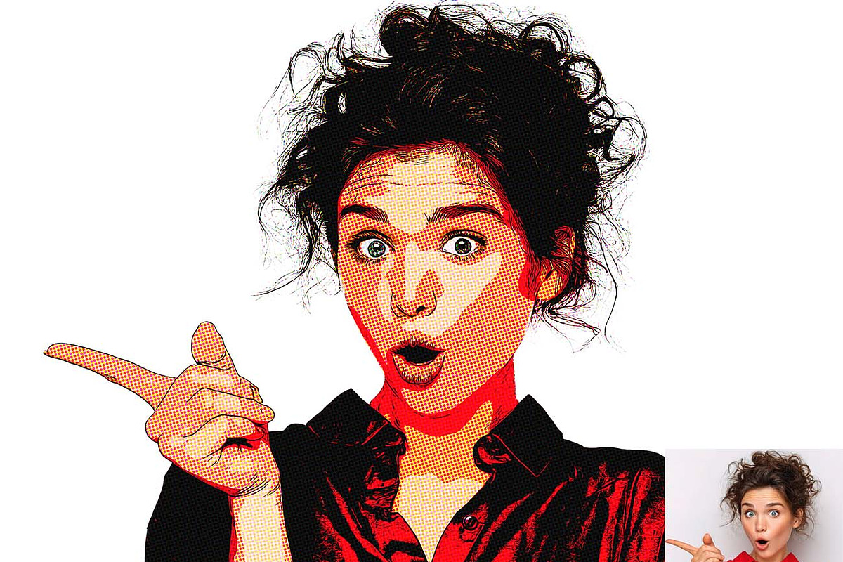 Pop Cartoon Studio FX Photoshop, an Action Add-On by Studio Retouch (Photo 6 of 14)