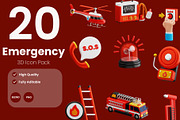 Emergency Service 3D Icon Pack, a 3D by baii09 (Thumbnail 1 of 6)