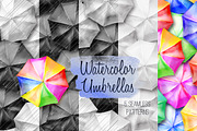 Umbrella. Patterns & sets., an Object Graphic by WatercolorArt (Thumbnail 3 of 4)