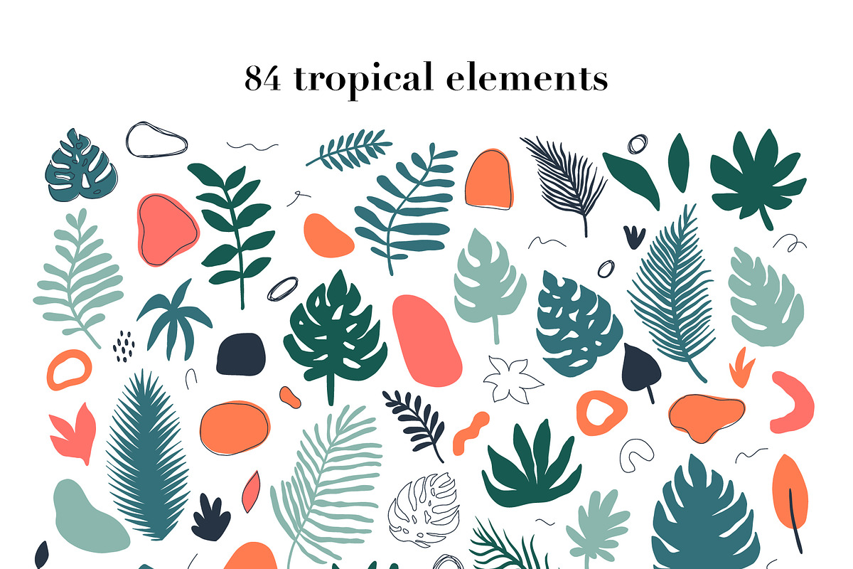 Tropical Patterns & Elements, a Wallpaper Graphic by Bosotochka♥Art (Photo 3 of 10)