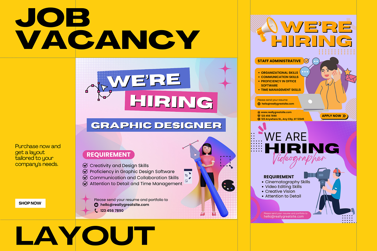 Job Vacancy Canva Layout, a Templates & Theme by Visuallay (Photo 2 of 6)