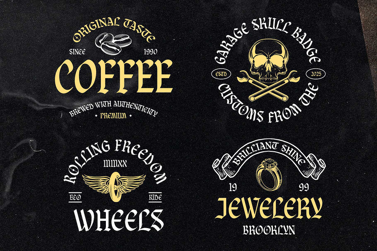 Braveson - Blackletter Style, a Blackletter Font by Arterfak Project (Photo 9 of 15)
