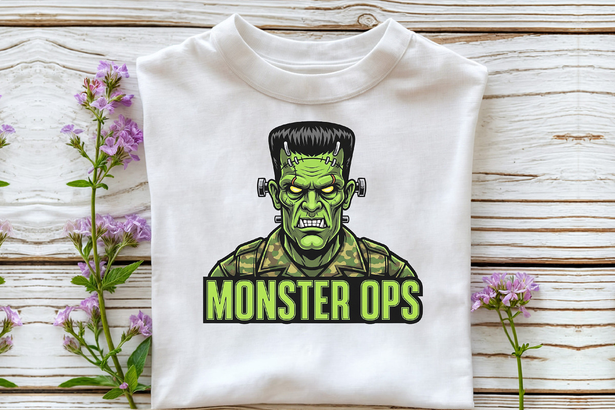 Camo Monster Halloween Sublimation, an Illustration by DreamCafeArt (Photo 5 of 6)