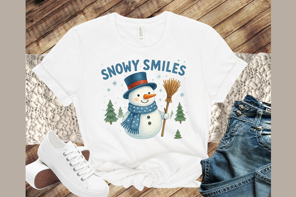 Christmas Snowy Smiles PNG, an Illustration by Sublimation Artist (Photo 3 of 9)