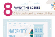 Family Time Vector Scenes, a Landing Page Template by Tera Vector (Thumbnail 2 of 2)