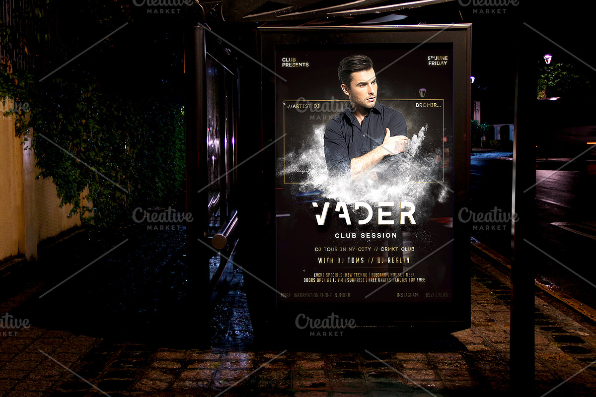 Artist Dj Poster Set, a Flyer Template by Basez Flyers (Photo 5 of 9)