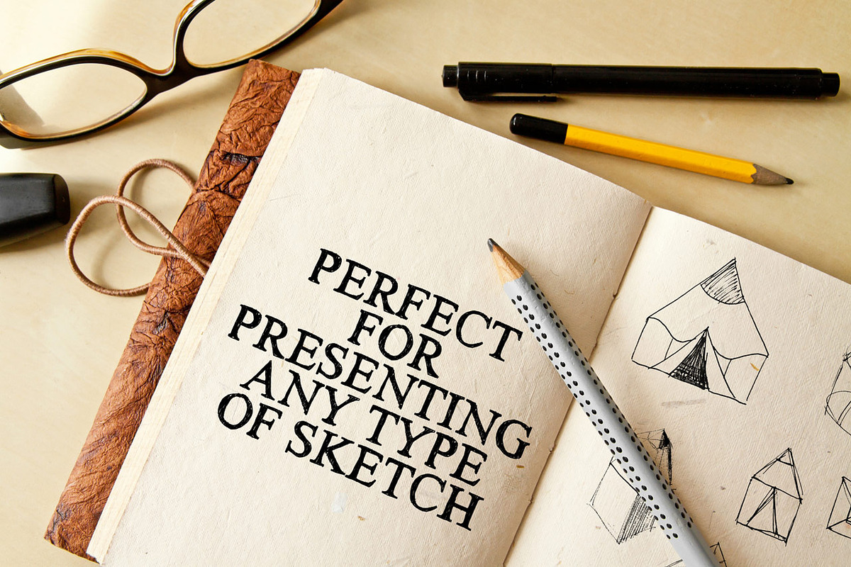 Drawing Sketch Pad Mock-ups, a Print Template by Graphic Shelter (Photo 3 of 5)