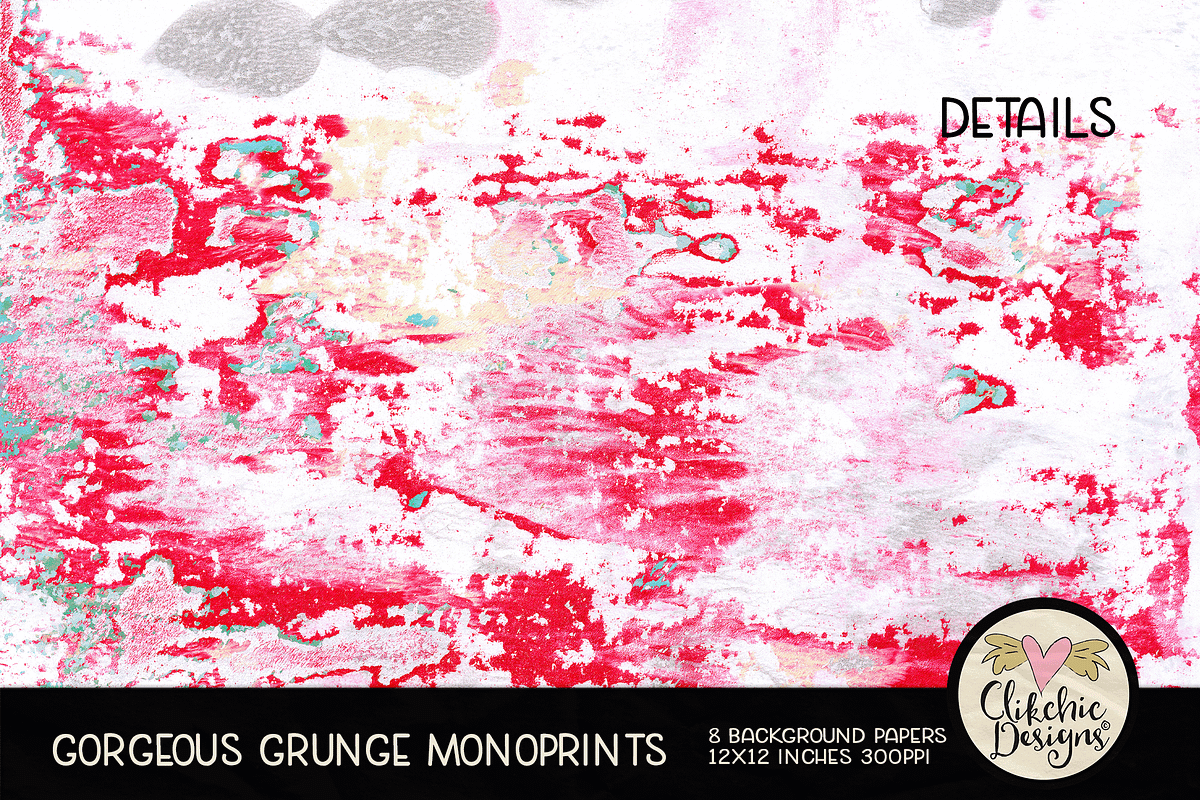 Gorgeous Grunge Monoprint Background, a Texture Graphic by Clikchic Designs (Photo 5 of 5)