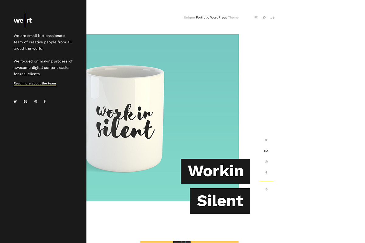 Wert PSD - Minimal Unique Portfolio, a Websites & App Template by IshYoBoy (Photo 19 of 19)