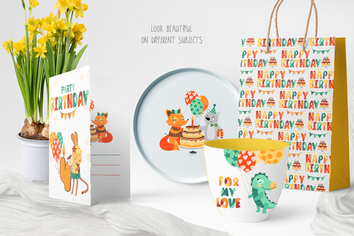 Happy Birthday. Kids illustrations., an Animal Illustration by Luba Vega (Photo 17 of 20)