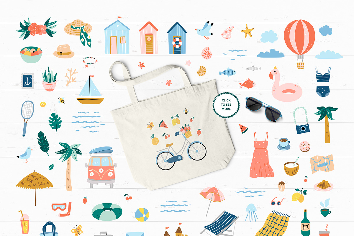 Summertime Illustrations & Patterns, an Illustration by Redchocolate (Photo 2 of 12)
