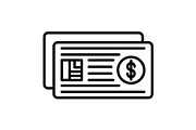 ATM Card Line Icon, an Outline Icon by Pexelpy (Thumbnail 1 of 2)