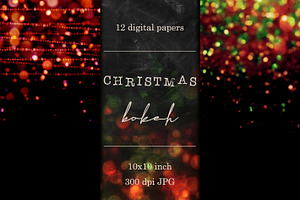 Christmas Bokeh Digital Papers