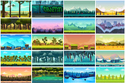 2D Landscapes & Backgrounds Bundle, a Texture Illustration by 2dvillShop (Thumbnail 3 of 5)