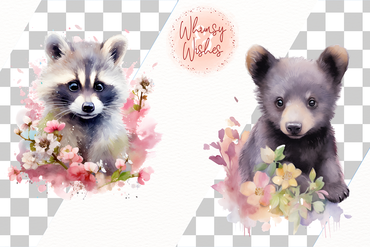 Spring Woodland Animals Watercolor, an Animal Illustration by Whimsy & Wishes (Photo 7 of 8)