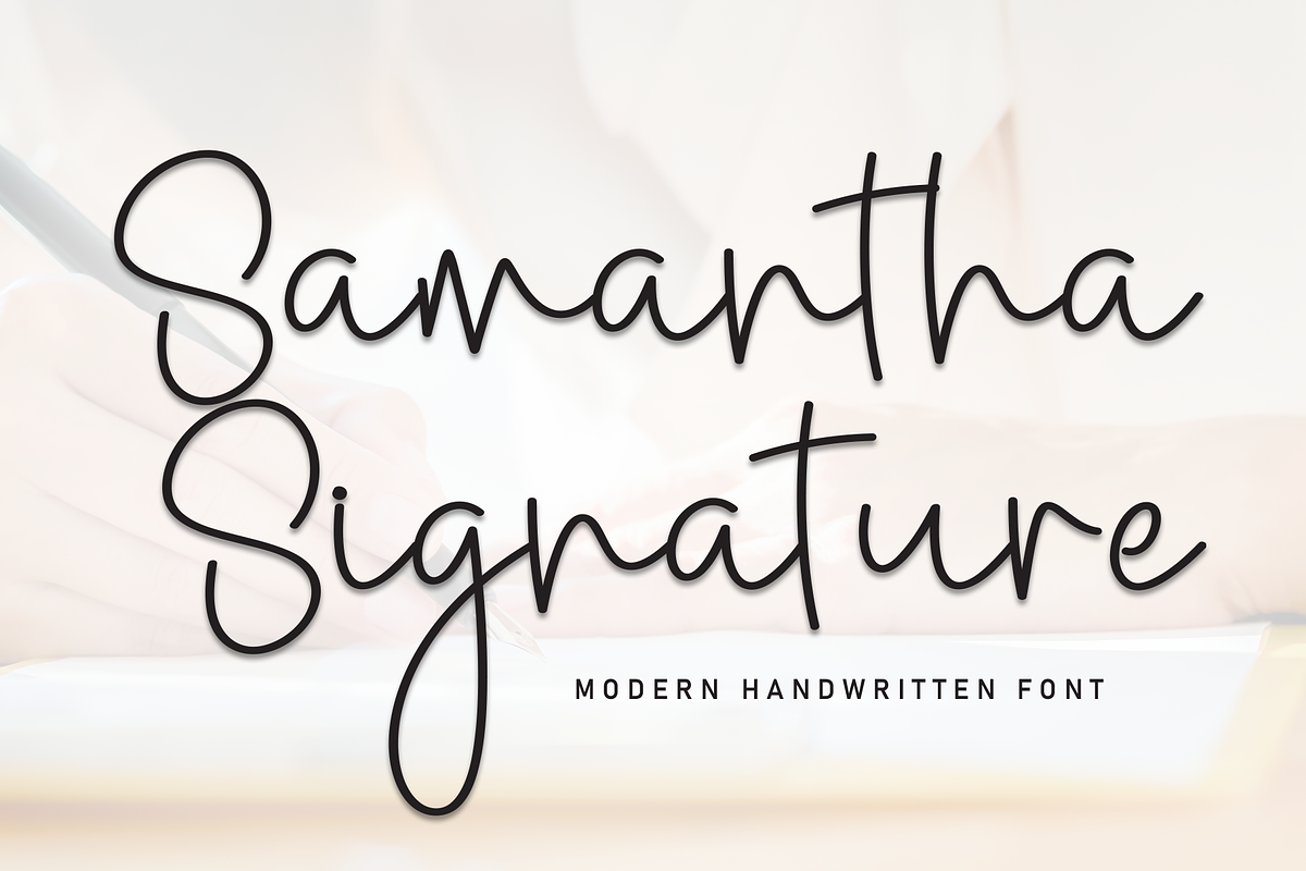 Samanta Signatur | Script Font, a Handwritten Font by Scratchones (Photo 1 of 8)