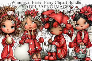 Whimsical Easter Fairy Clipart PNG, an Illustration by Canvas Craft