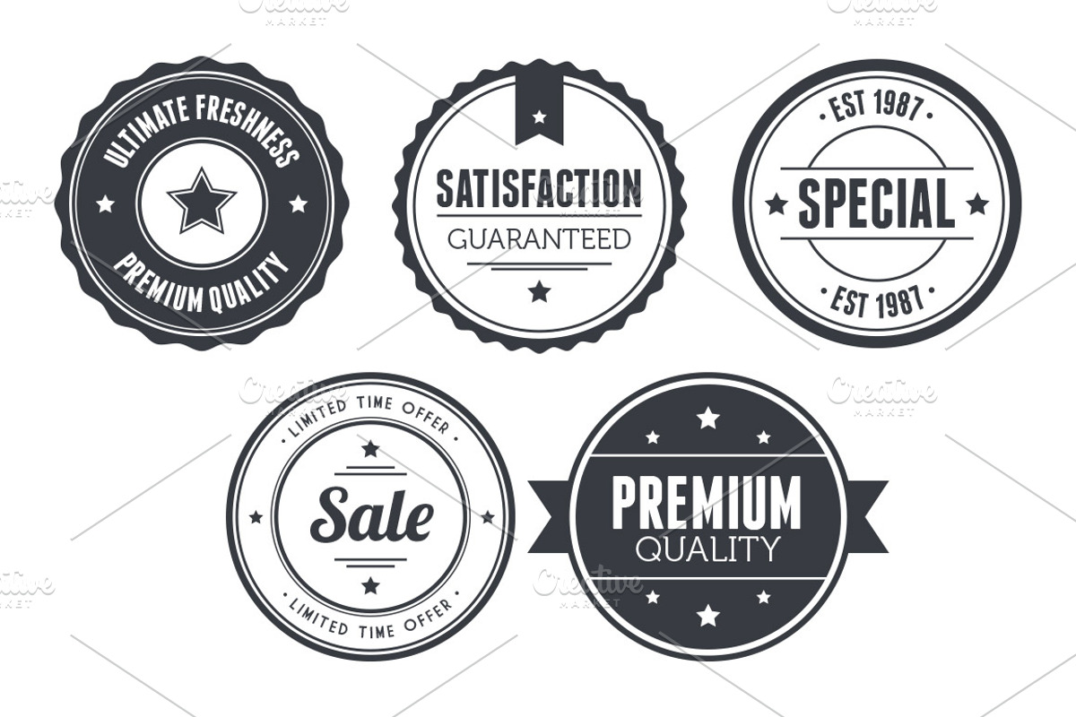 Vintage Badges Vector Pack 2 preview 5