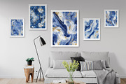 Abstract Fluid Illustration in Blue, a Decorative Illustration by Housui Patterns (Thumbnail 9 of 9)