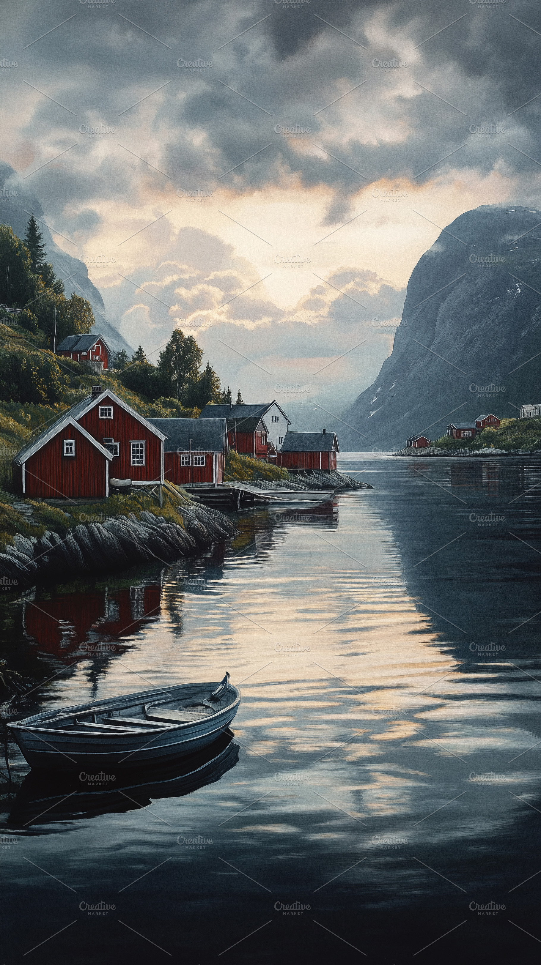 Tranquil Scandinavian fjord, a Nature Photo by MistyDay