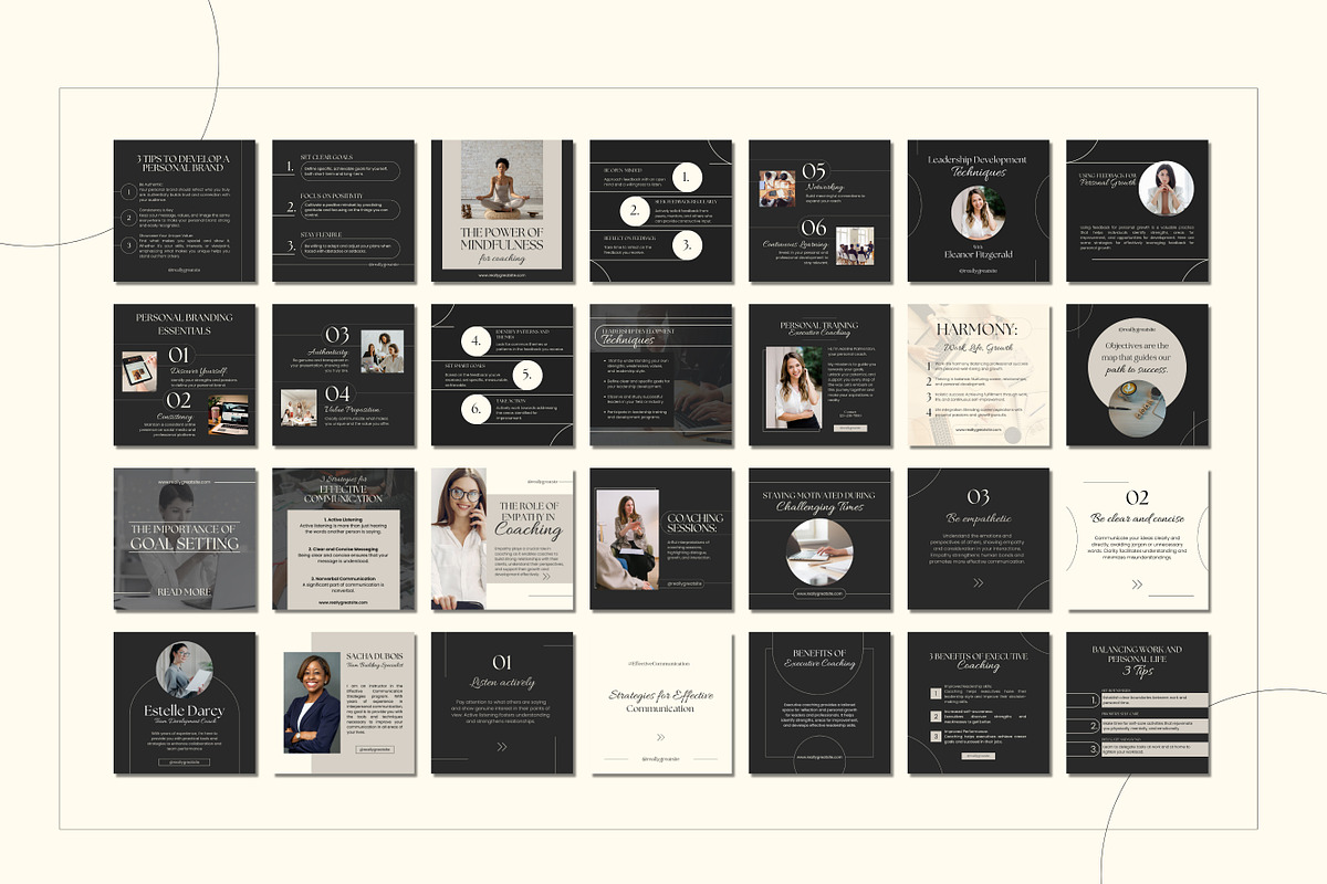 100 Elegant Coaching Templates Canva, a Templates & Theme by TemplateCastleStore (Photo 2 of 10)