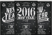 Chalk New Year Party Flyer, a Flyer Template by DesignWorkz (Thumbnail 2 of 2)