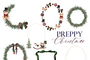 Watercolor Clipart- PREPPY Christmas, a Decorative Illustration by Beigetime (Thumbnail 9 of 13)