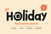Holiday – Playful Bold Display Font, a Slab Serif Font by Wow Magic (Thumbnail 1 of 5)