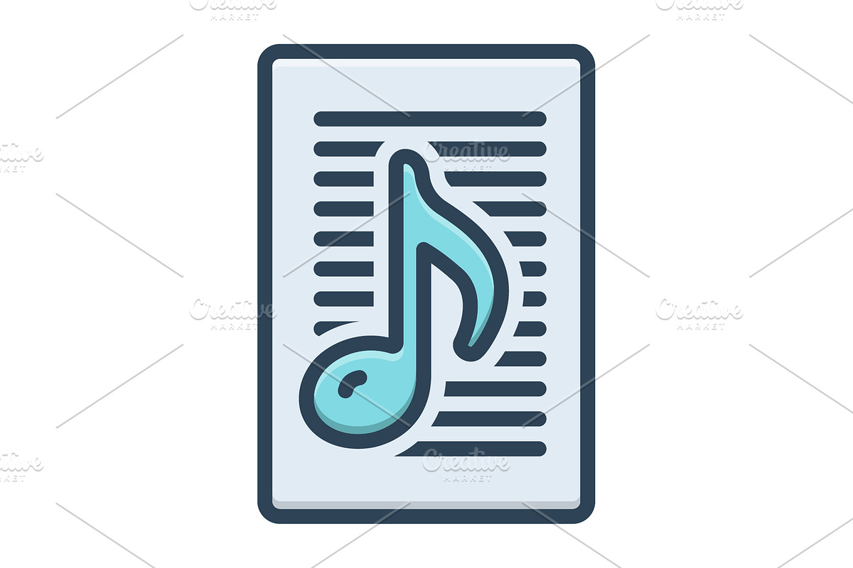 Lyric music color icon, a Duotone Icon by Creative priyanka