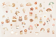 Watercolor Party Animals Clipart, an Object Graphic by JulsIst (Thumbnail 5 of 13)