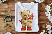 Knitted Christmas Teddy Bear Png, an Illustration by Craft Nest (Thumbnail 6 of 6)