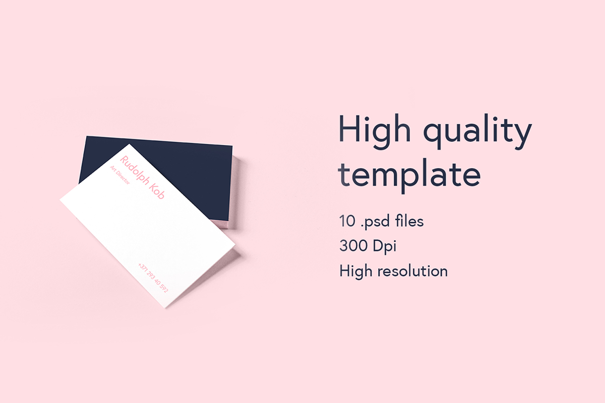 Peue Realsitic Business Card Mockup, a Business Card Template by Wild Ones (Photo 2 of 13)