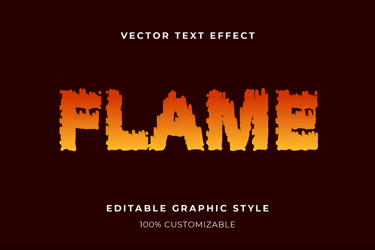 Burning Flame Gradient Text Effect