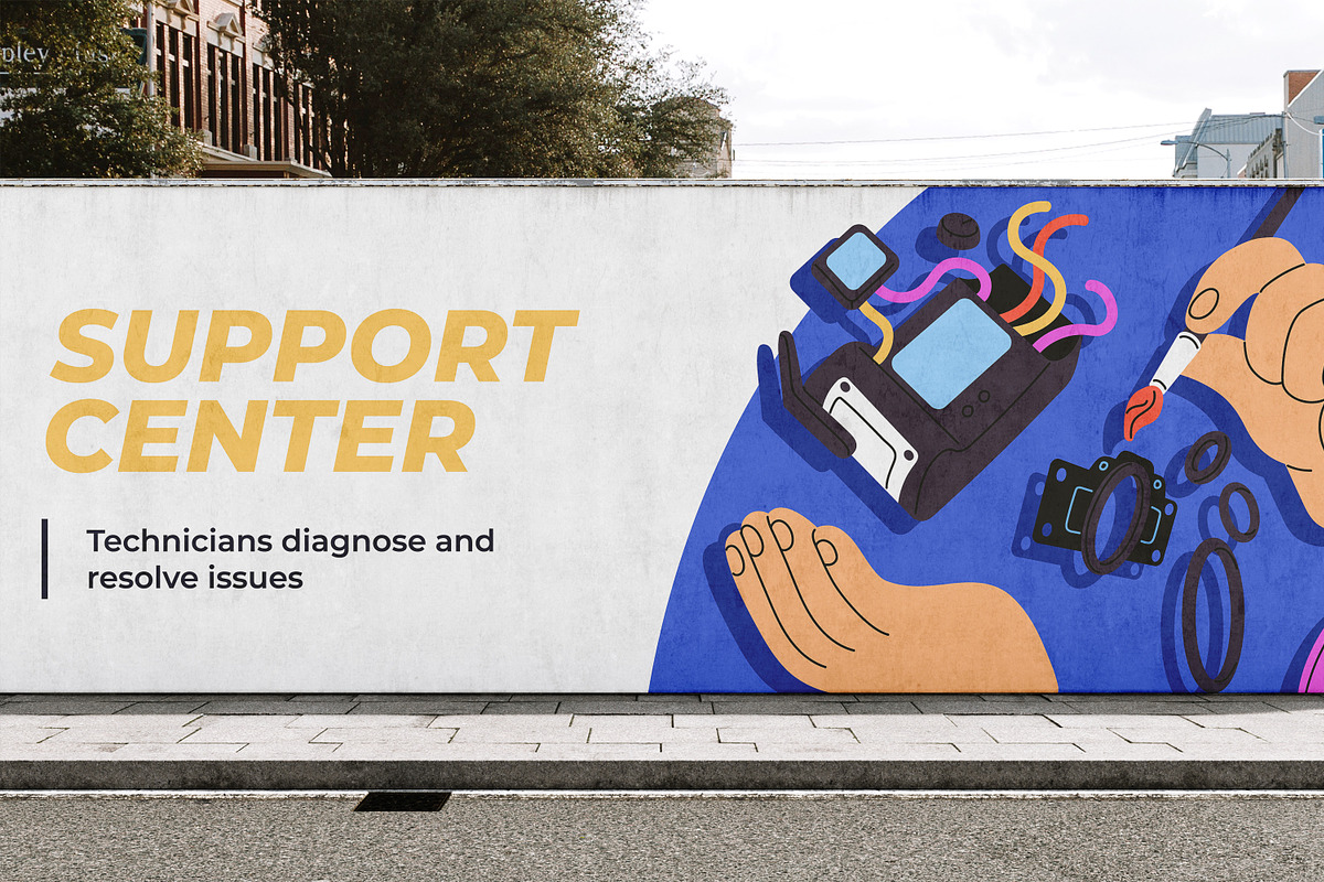 Electronics repair set, ad templates, a Technology Illustration by PaperTrident (Photo 8 of 10)