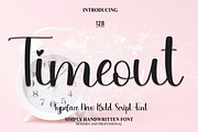 Timeout | Script Font, a Script Font by Scratchones (Thumbnail 1 of 8)