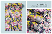 Exotic Protea Prints & Motifs, a Pattern Graphic by Pink Linen (Thumbnail 7 of 10)