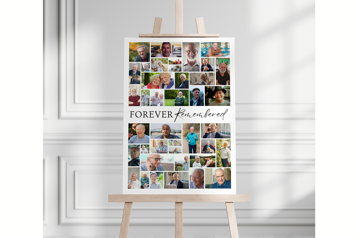 Funeral Heart Collage Templates, a Stationery Template by Coral Beauty (Photo 5 of 5)