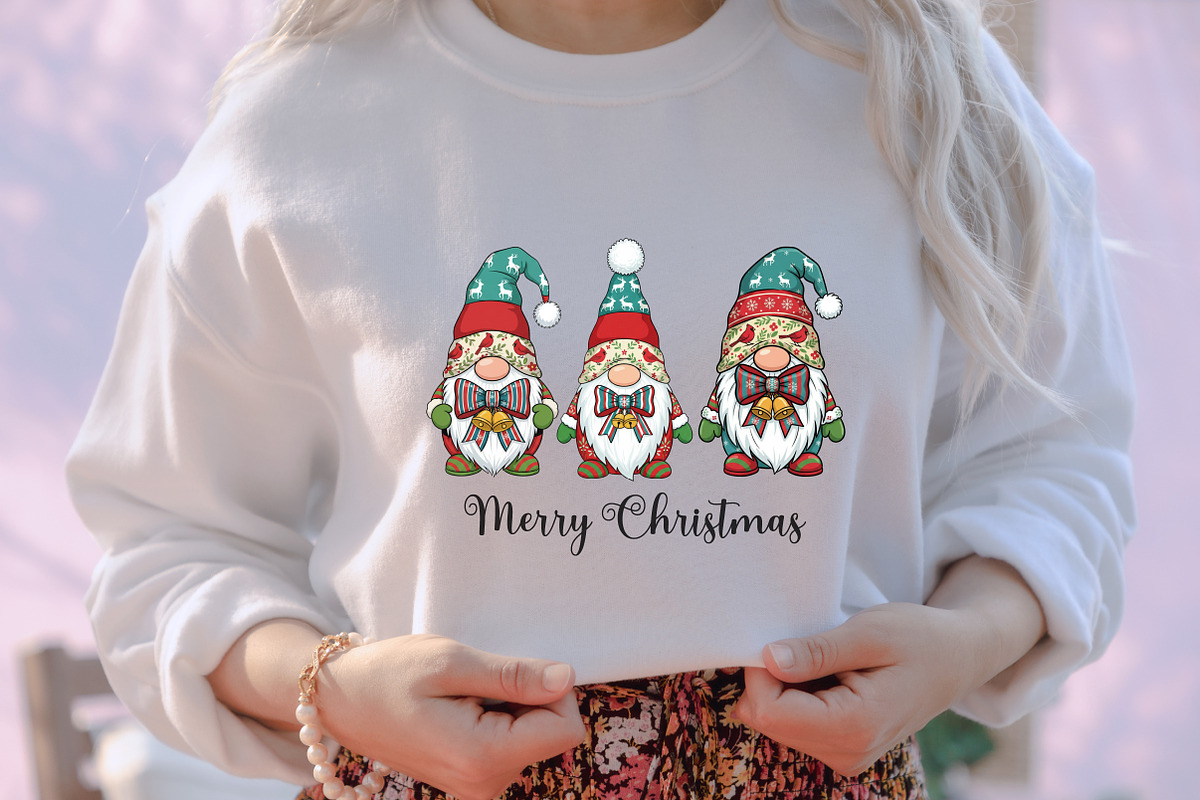 Christmas Gnome PNG Christmas Patchw, an Illustration by designcity5 (Photo 7 of 8)