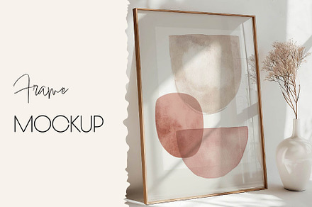 LARGE MINIMALIST Display for Art, a Household Mockup by MOAROShop