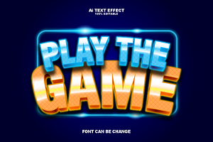 Play The Game Text Effects Style.