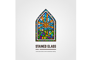 Stained Glass Line Vector