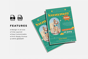 Summer Sale Flyer Template, a Flyer Template by Artnivora.Std