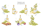 White Wine Watercolor Clipart, a Food Illustration by Eves_Aquadreams (Thumbnail 4 of 8)