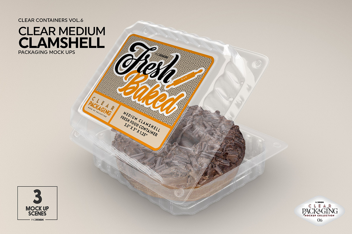 Medium Clamshell Packaging Mockup, a Product Mockup by INCDesign (Photo 14 of 16)