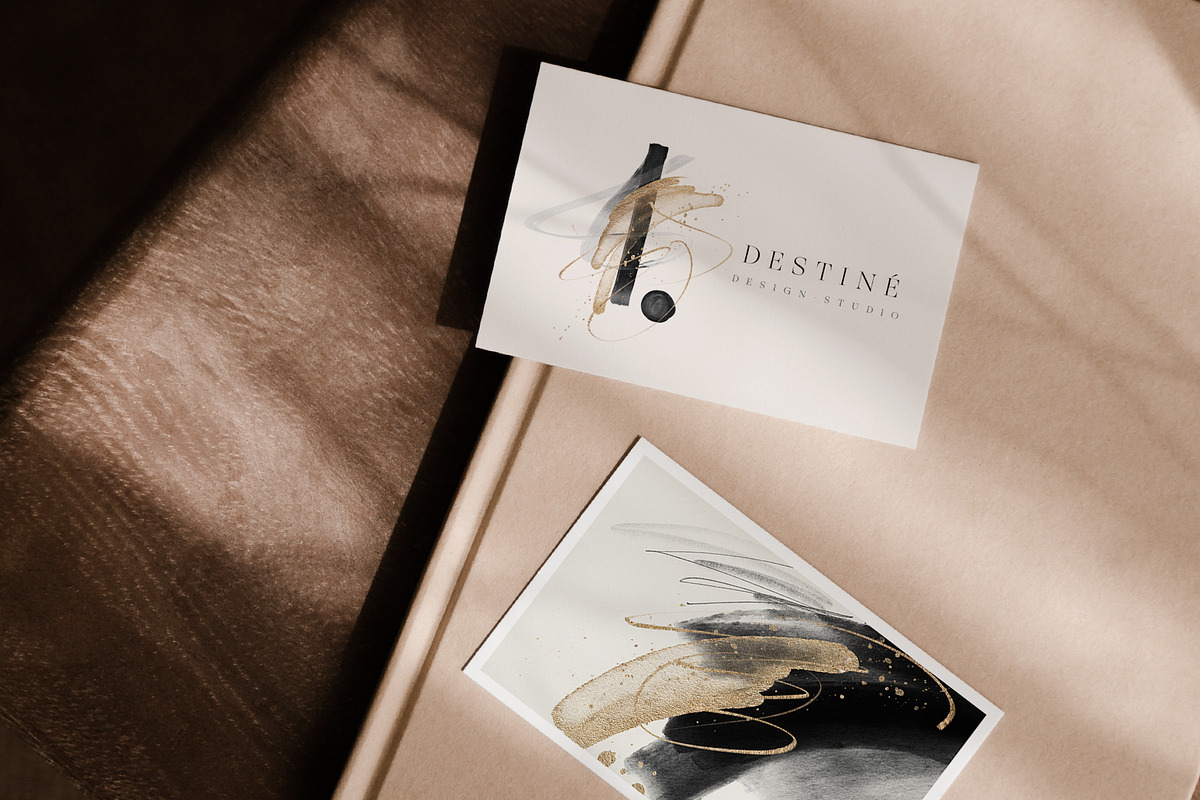 Abstract Black Gold Watercolor Shape, a Texture Graphic by Veris Studio (Photo 4 of 16)