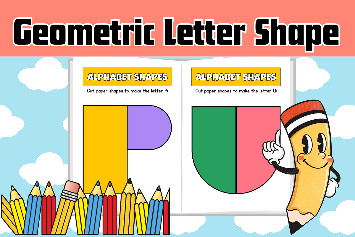 Colorful Letter Geometric Shape, a Templates & Theme by Premium Digital Templates (Photo 2 of 3)