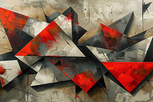 Contemporary abstract art with sharp, a Photo by LOGOCREATIVE