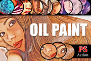 (SALE 85%) Oil Paint PS Action, an Action Add-On by Linspace (Thumbnail 1 of 6)