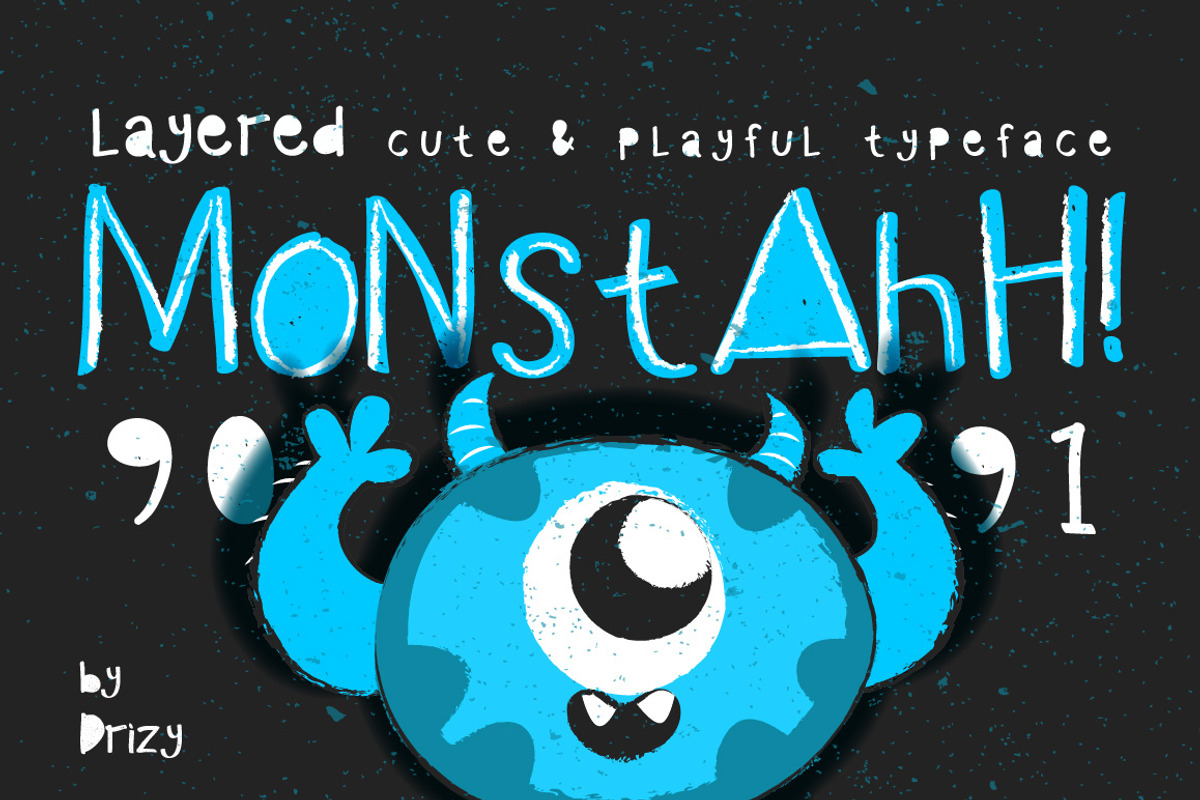 Monstahh Layered Typeface